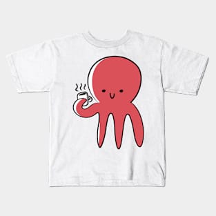 Cute Octopus with Cup Kids T-Shirt